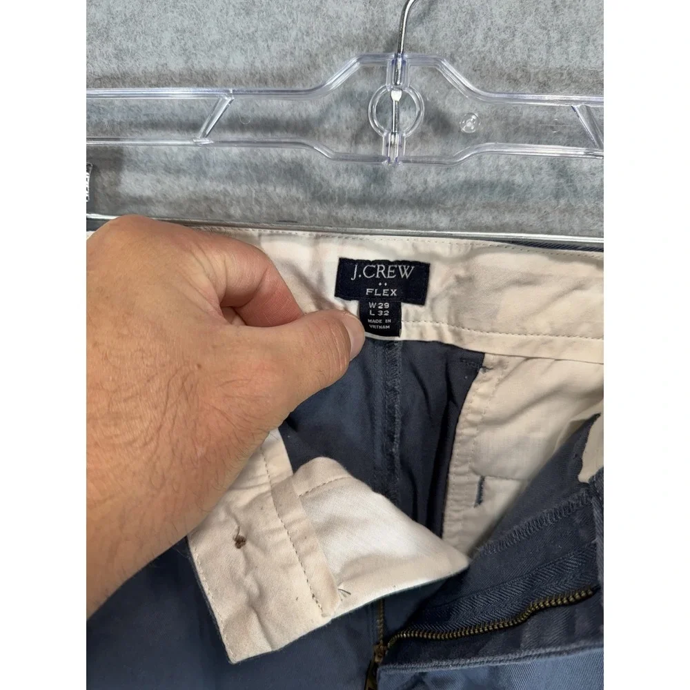 J Crew Flex Pants Mens 29x32 Blue‎ Slim Chino Casual Stretch Reimagined H3167